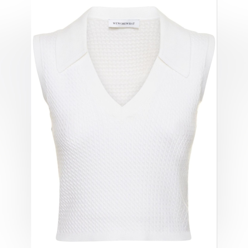 SALE🌞WeworewhatTennis V-neck polo tank top